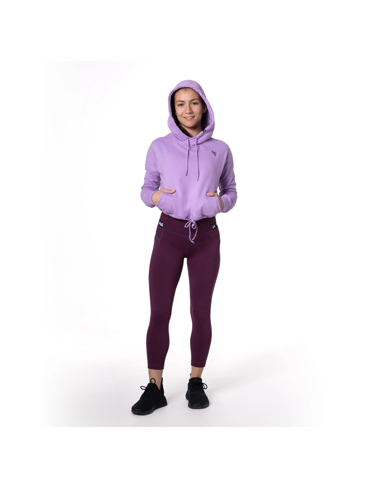 Hayabusa Women's High Rise 3/4 Leggings, wine, image 5
