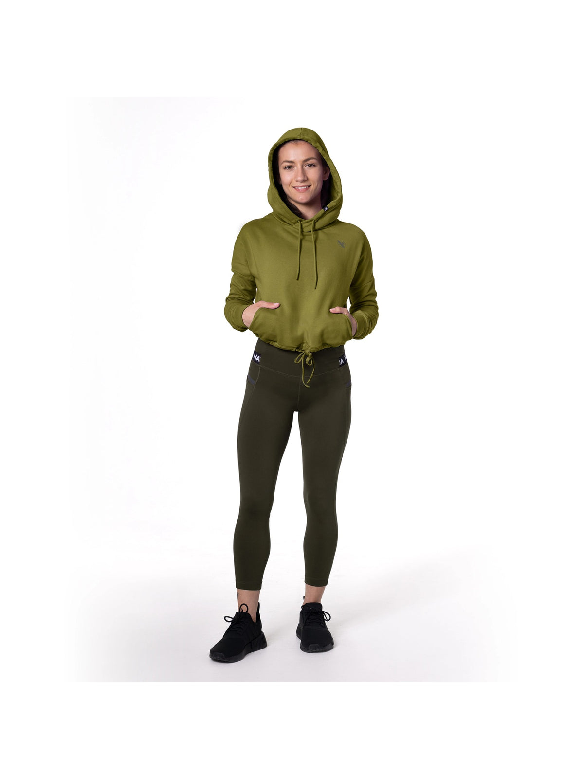 Hayabusa Women's High Rise 3/4 Leggings, olive, image 5