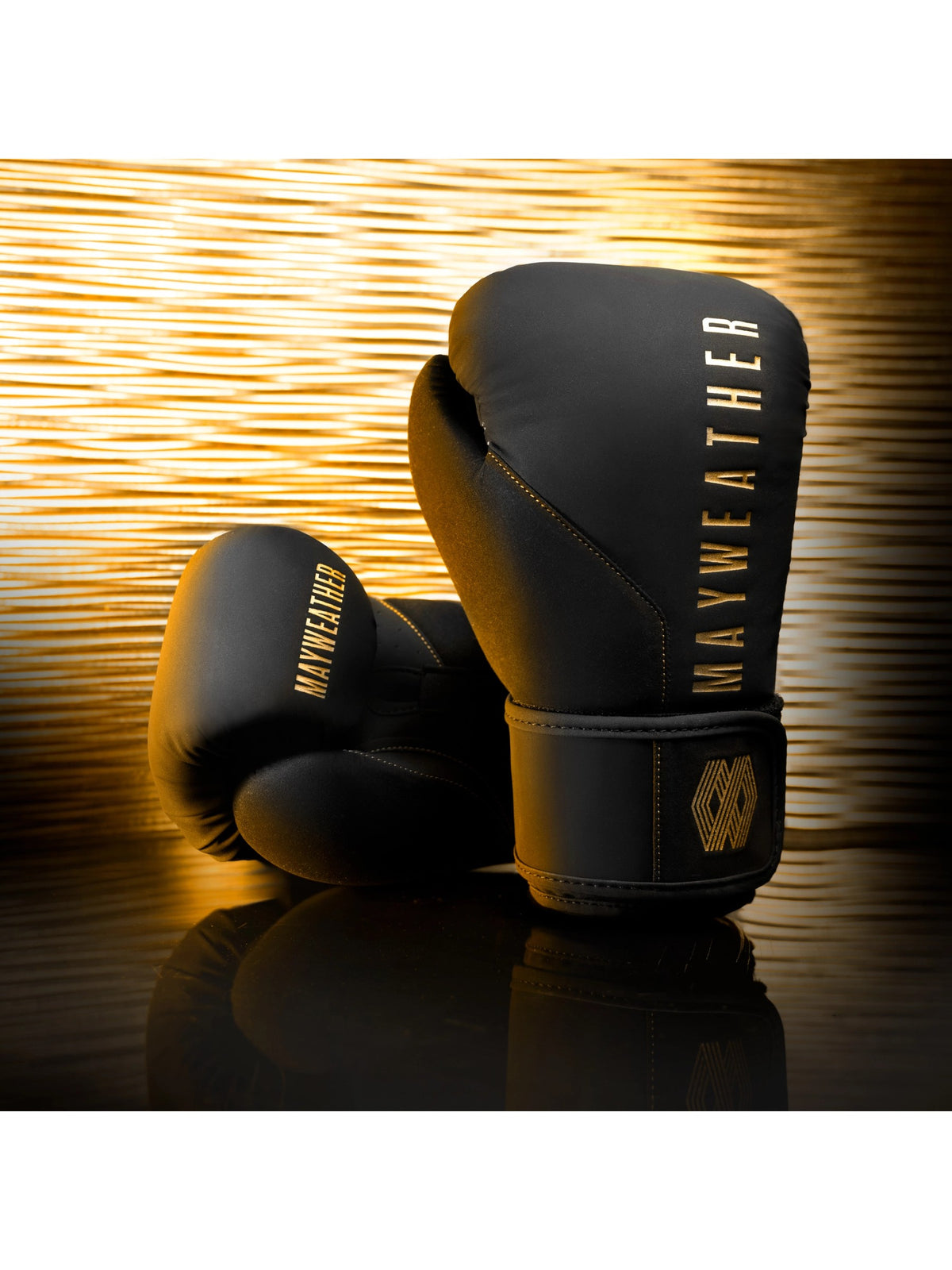 Mayweather Champ Boxing Gloves, black/gold, feature graphic