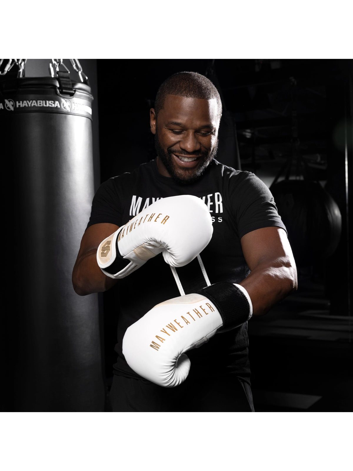 Mayweather Champ Boxing Gloves, white/gold, image 3
