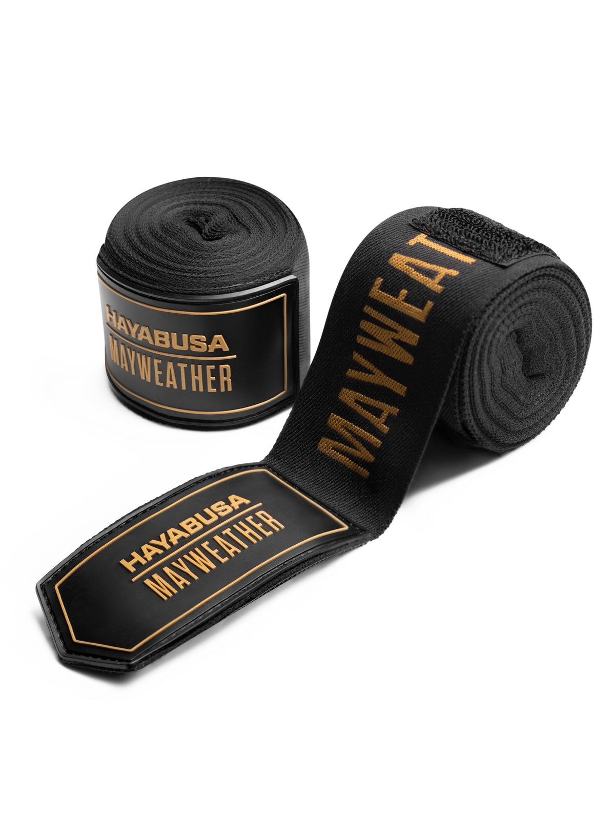 Mayweather 180" Deluxe Hand Wraps, black/gold, main image