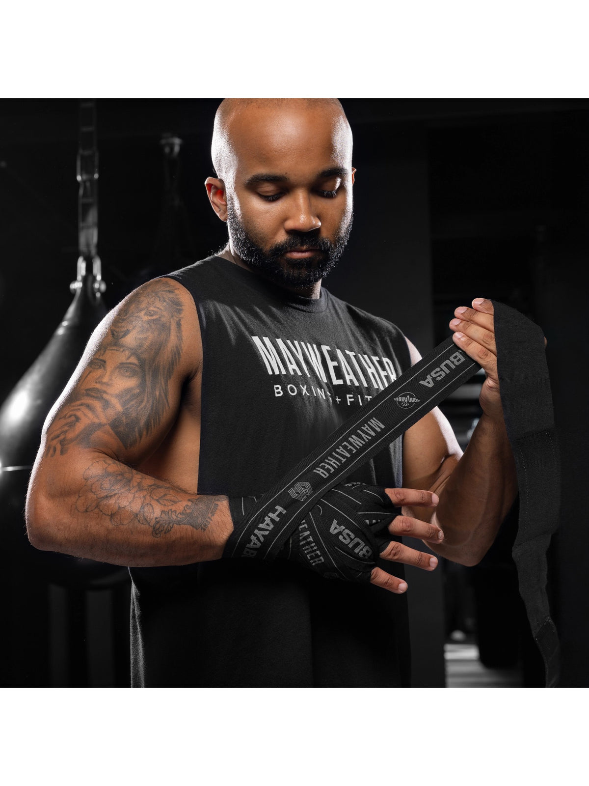 Mayweather 180" Deluxe Hand Wraps, black, image 5