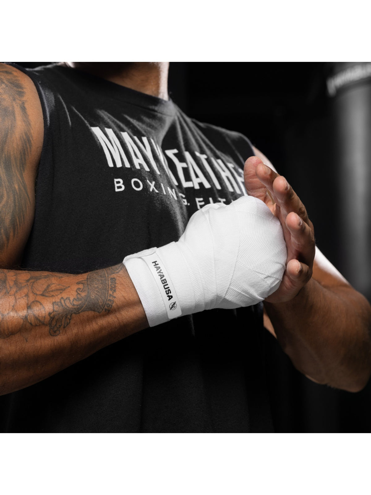 Mayweather Gauze Hand Wraps, white, image 7