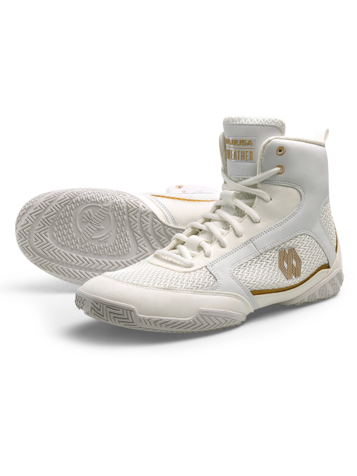 Mayweather Champ Boxing Shoes, white/gold, main image