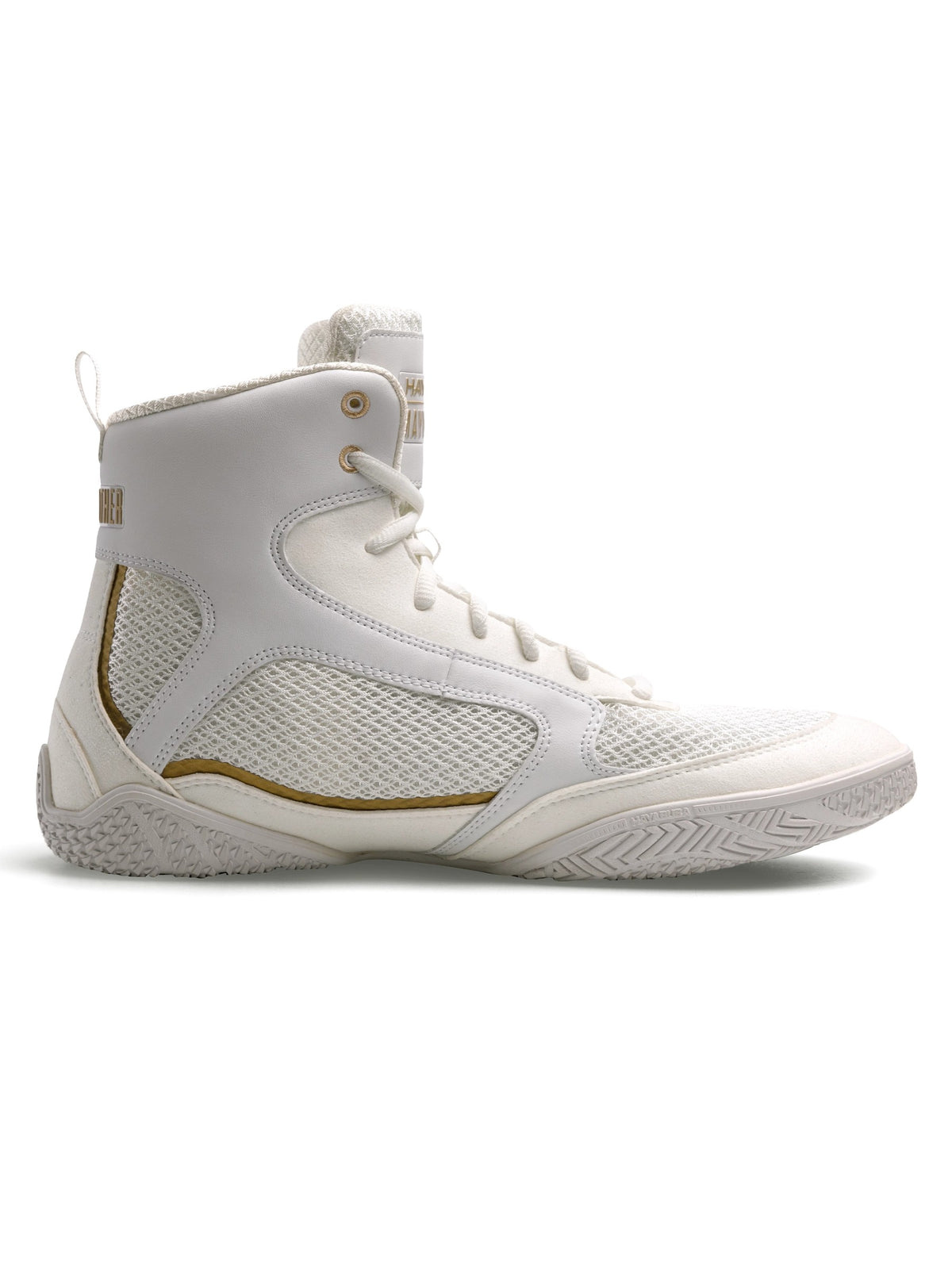 Mayweather Champ Boxing Shoes, white/gold, image 2