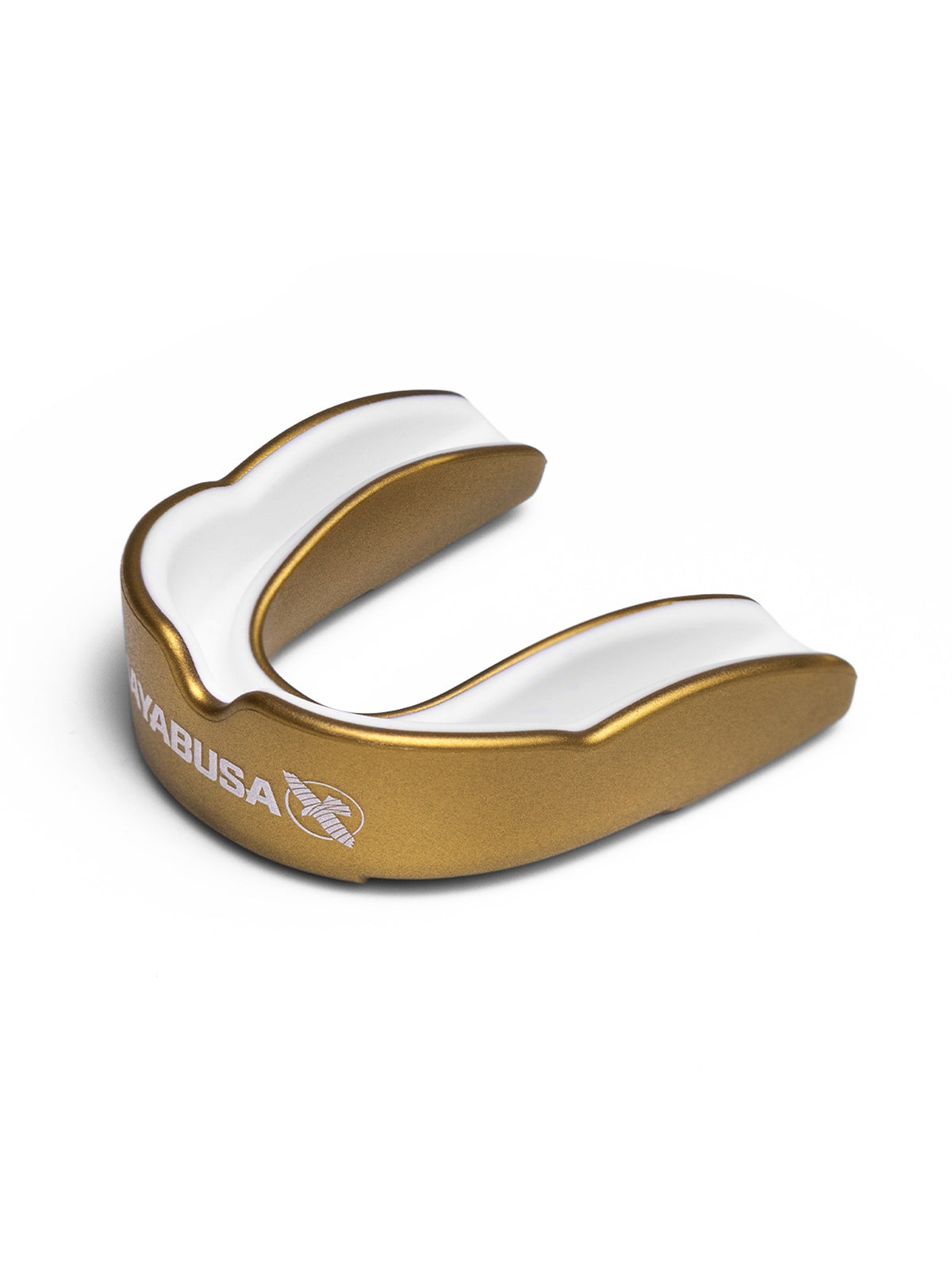Hayabusa Combat Mouth Guard, gold/white, image 3