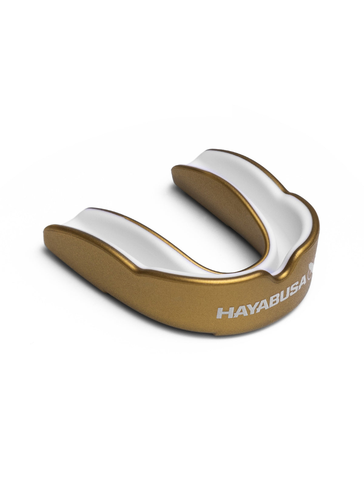 Hayabusa Combat Mouth Guard, gold/white, image 4