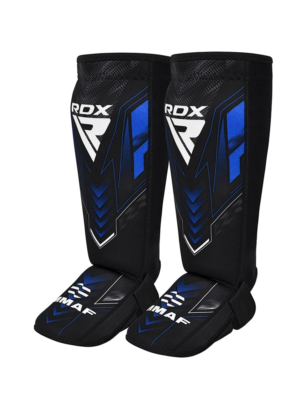 RDX IMMAF Approved Neoprene Shin Instep Guards – Blue