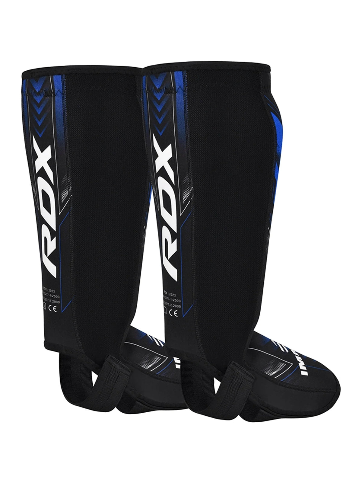 RDX IMMAF Approved Neoprene Shin Instep Guards – Blue