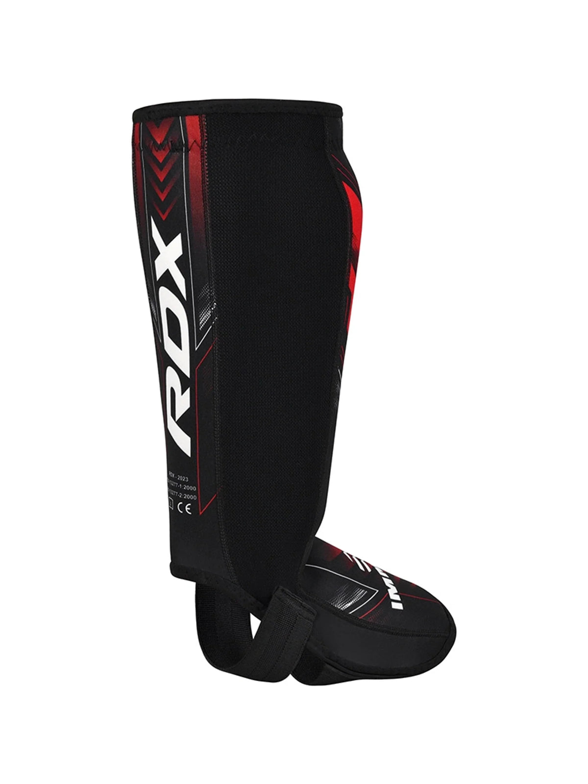 RDX IMMAF Approved Neoprene Shin Instep Guards – Red
