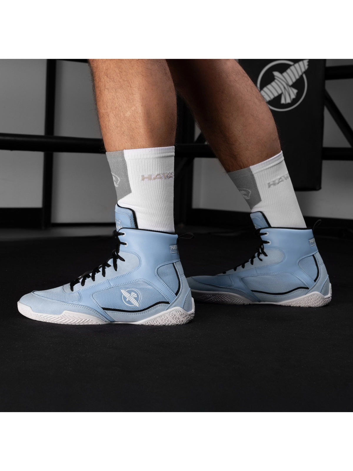 Hayabusa Pro Boxing Shoes, powder blue, image 4