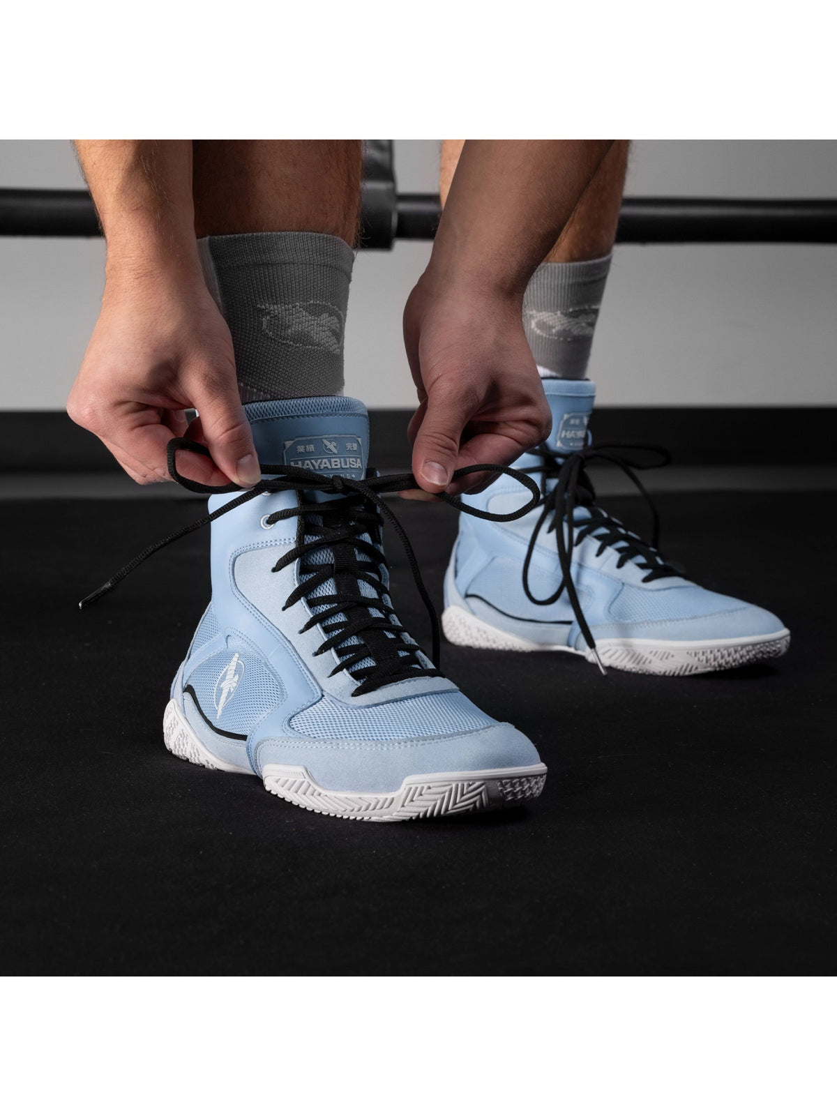 Hayabusa Pro Boxing Shoes, powder blue, image 5
