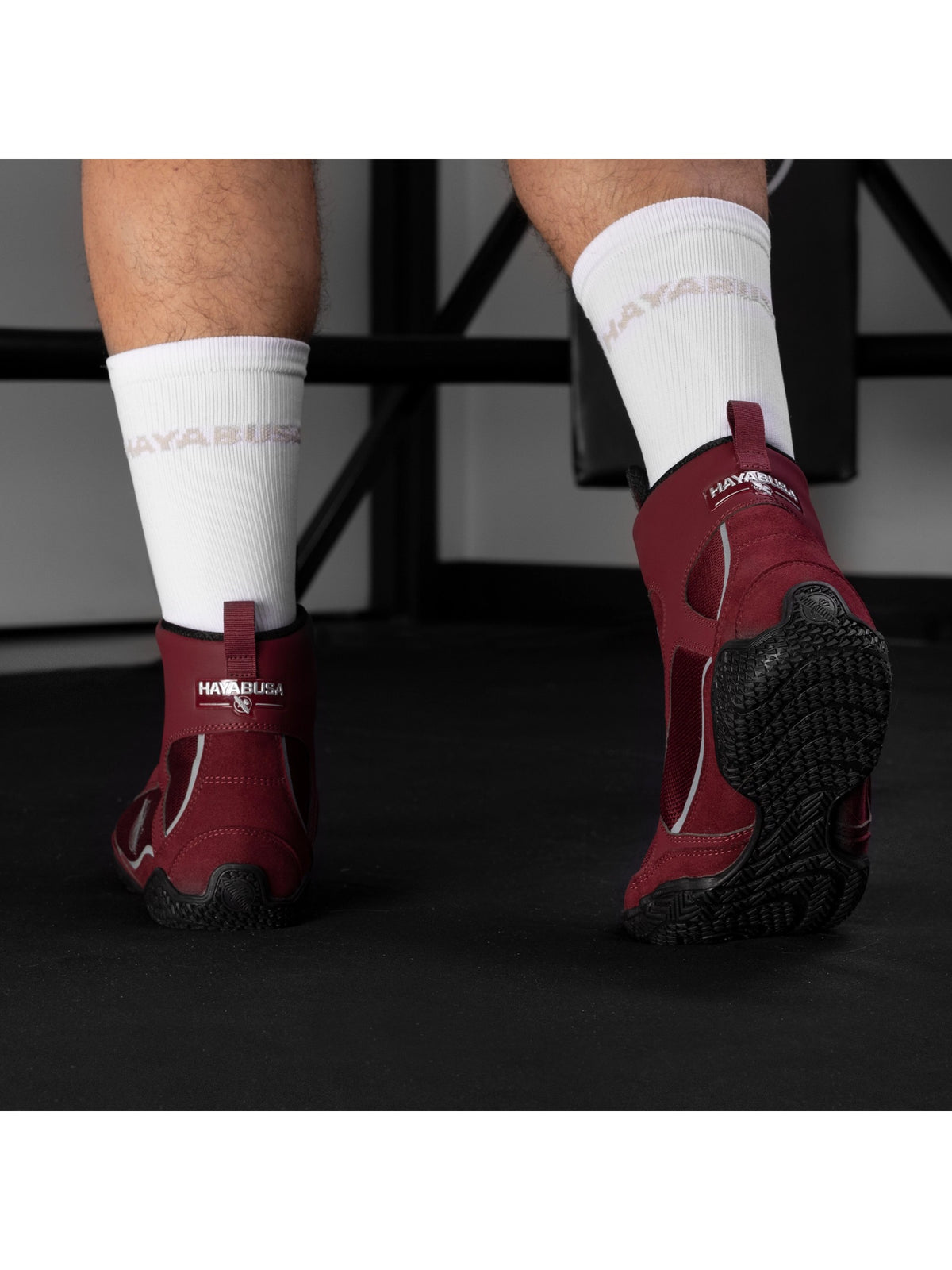 Hayabusa Pro Boxing Shoes, garnet/grey, image 3