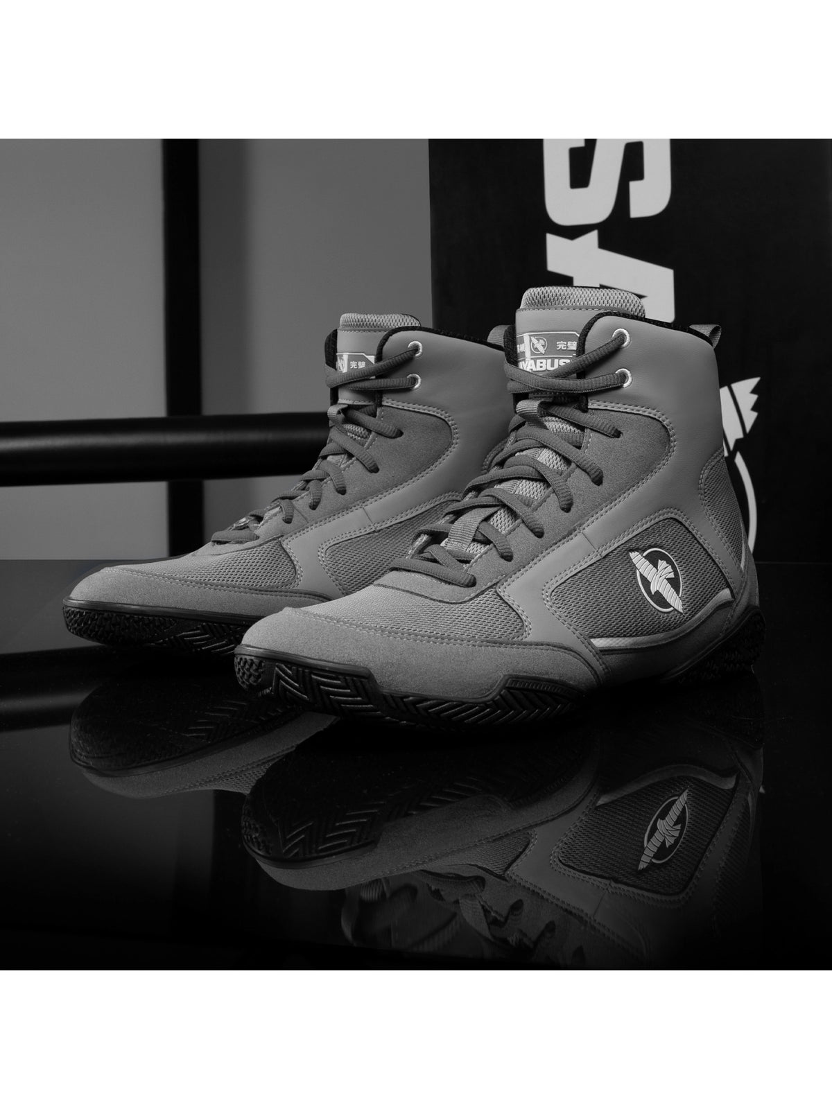 Hayabusa Pro Boxing Shoes, triple grey, image 7