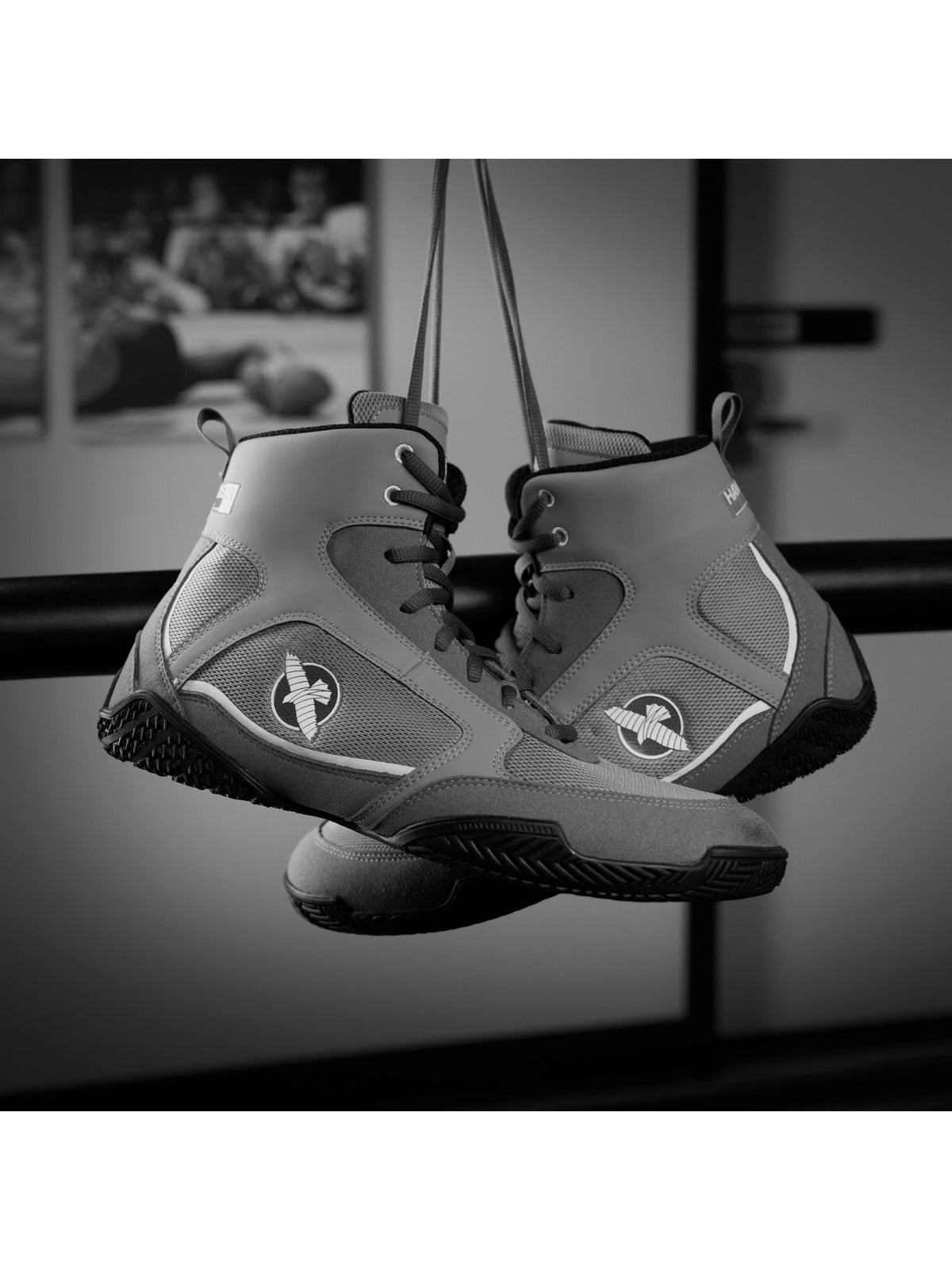 Hayabusa Pro Boxing Shoes, triple grey, image 6