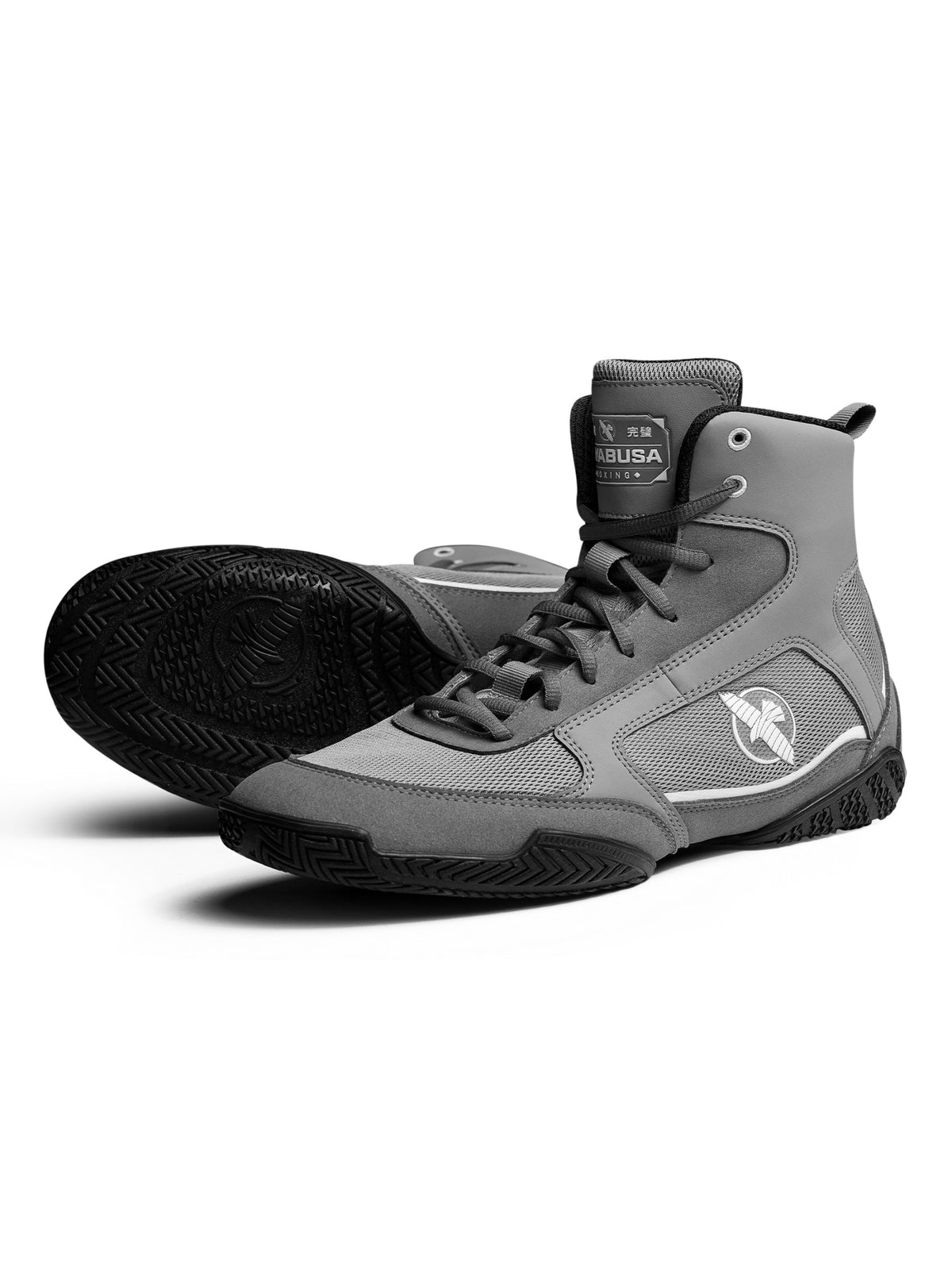 Hayabusa Pro Boxing Shoes, triple grey, main image