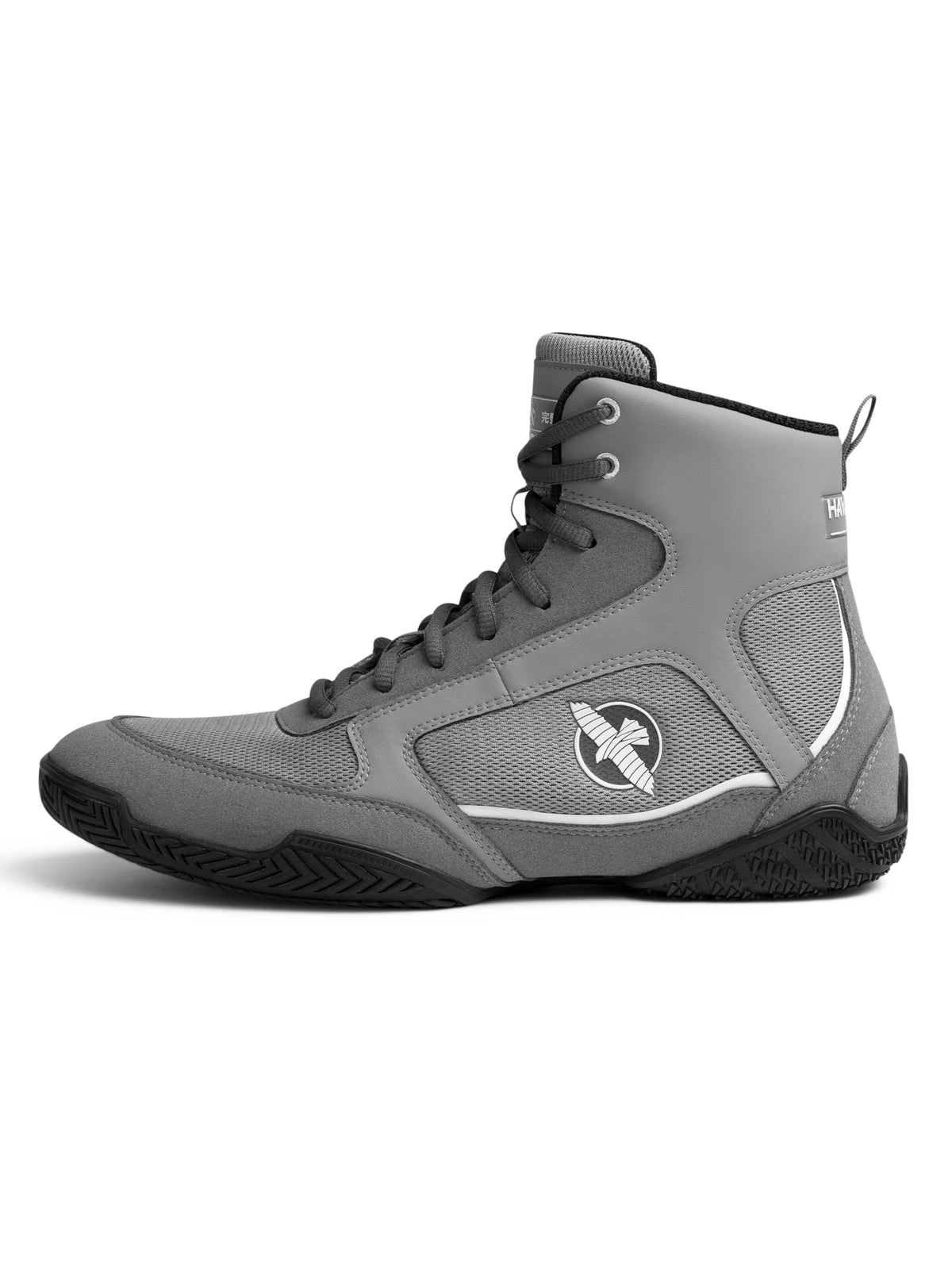 Hayabusa Pro Boxing Shoes, triple grey, image 2