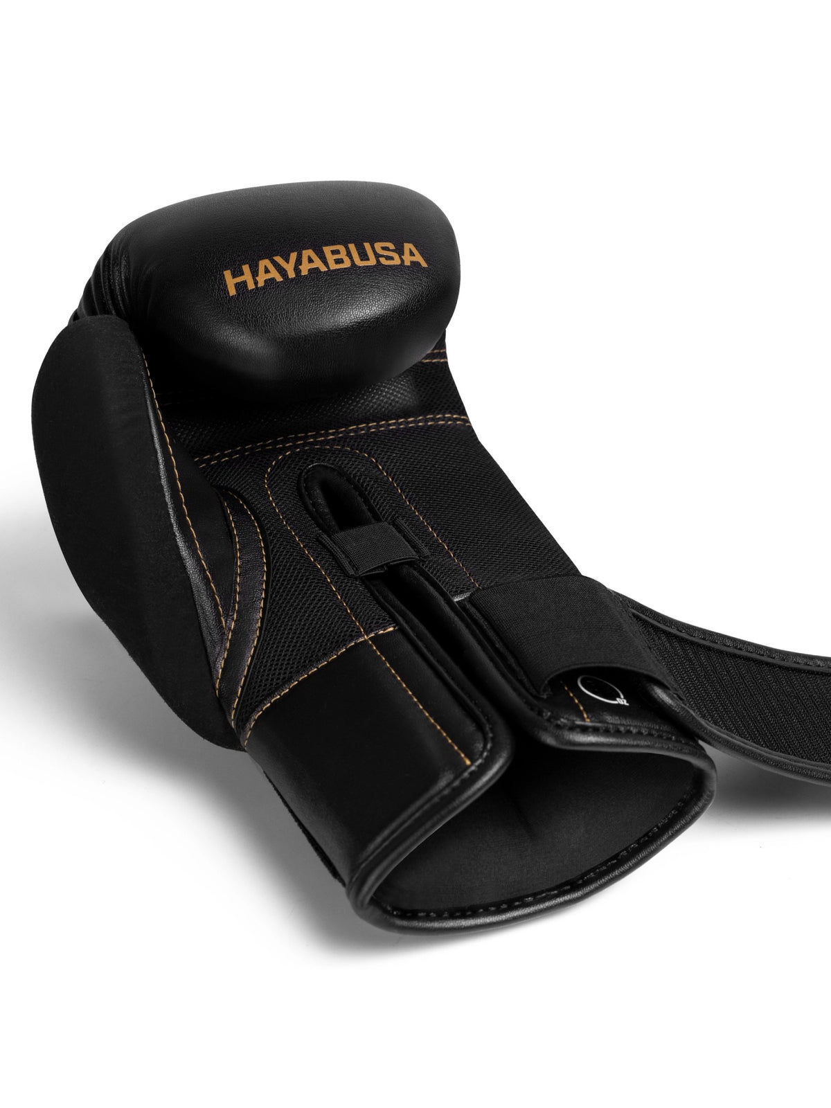 Hayabusa E1 Kids Boxing Gloves, black/gold, image 2