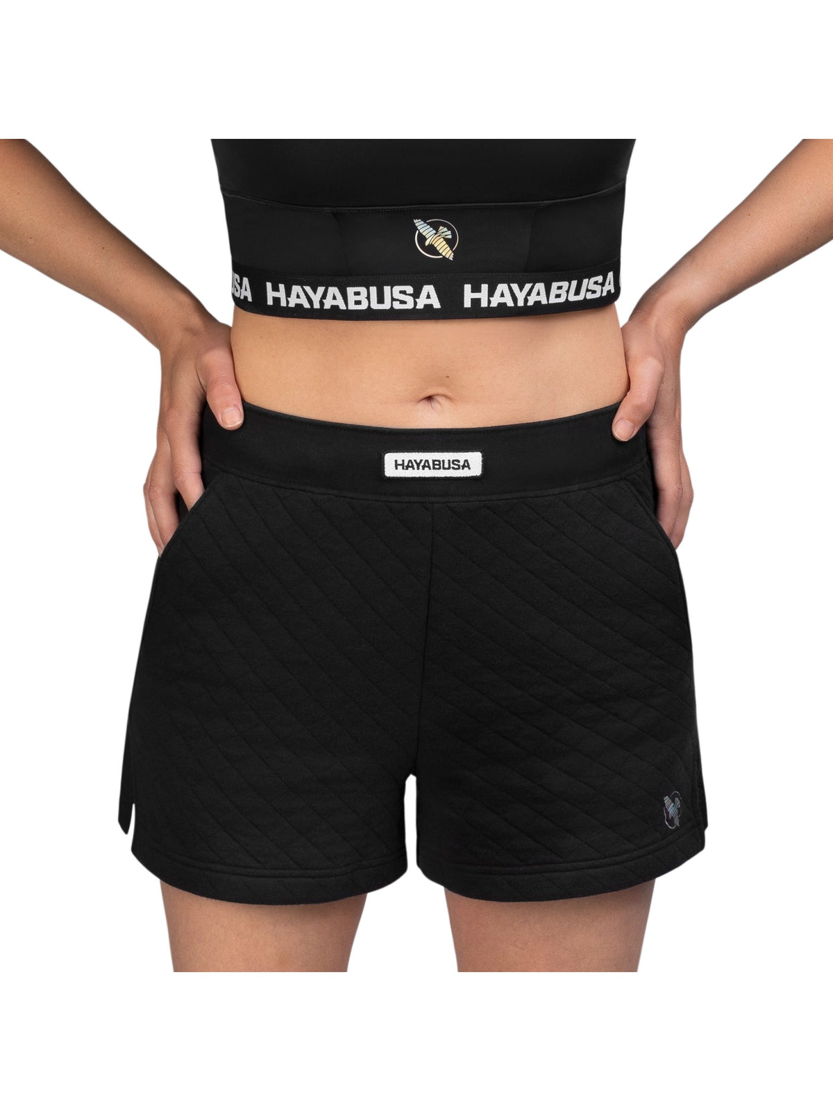 Hayabusa Women's Quilted Training Shorts, black, main image