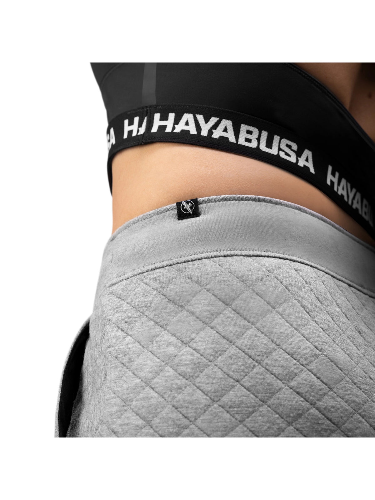 Hayabusa Women's Quilted Training Shorts, heather grey, image 4