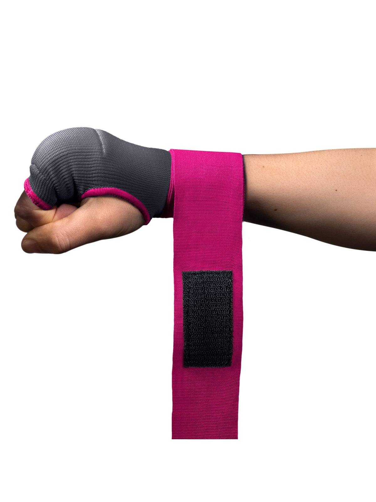 Hayabusa Quick Gel Hand Wraps, grey/pink, image 4