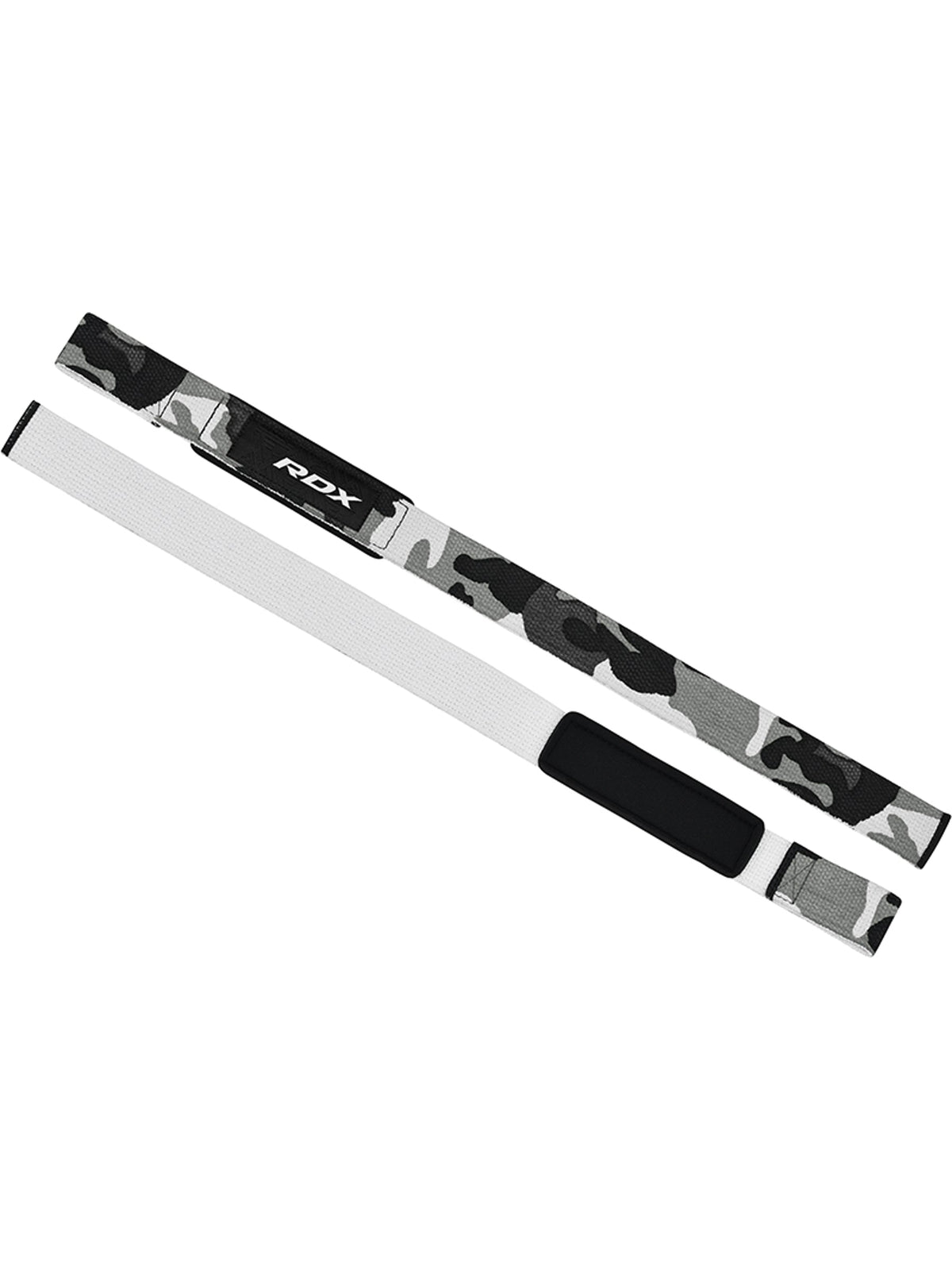 RDX W1 Weight Training Wrist Straps, camo grey, feature graphic