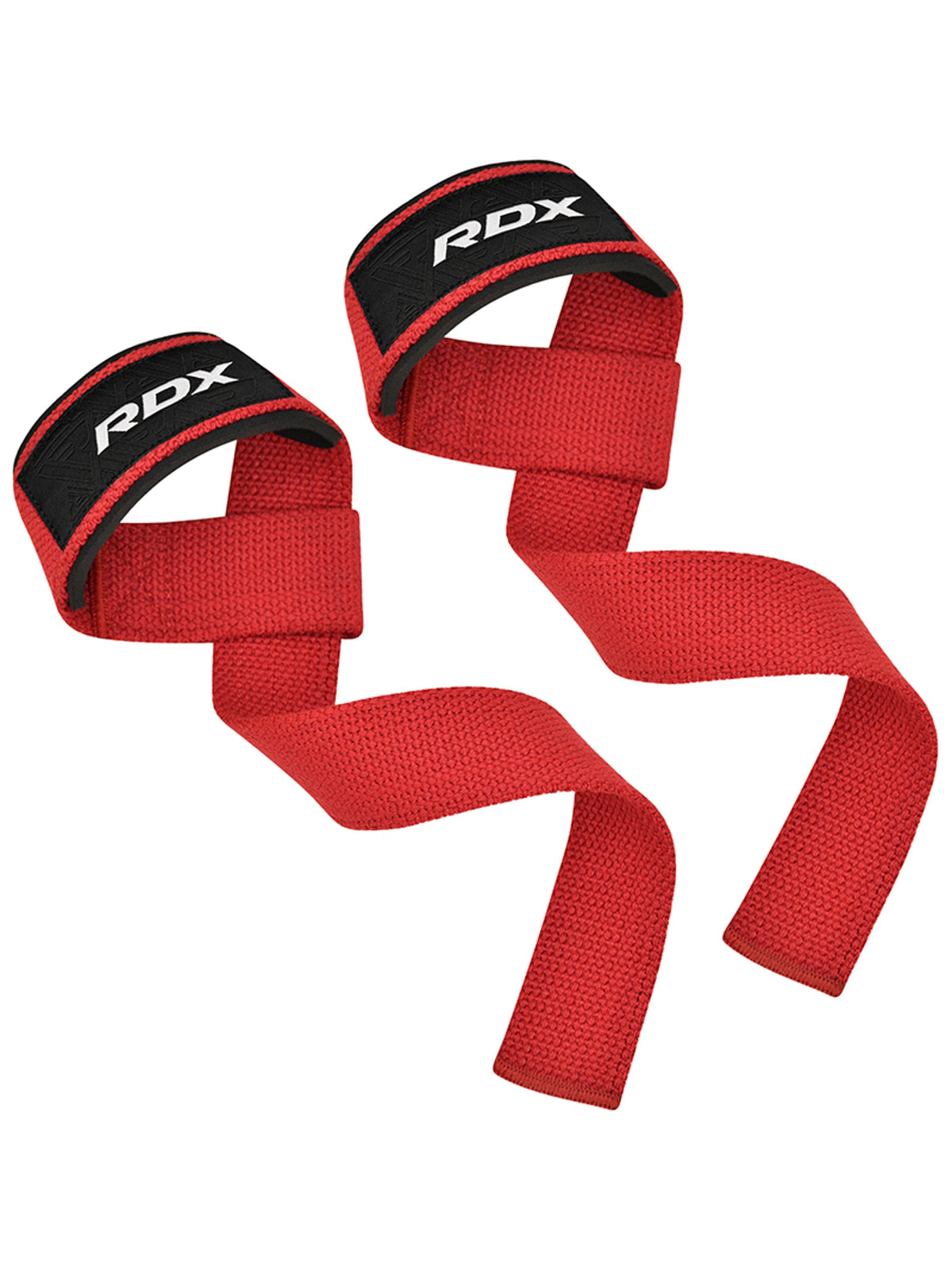 RDX W1 Weight Training Wrist Straps, red, feature graphic