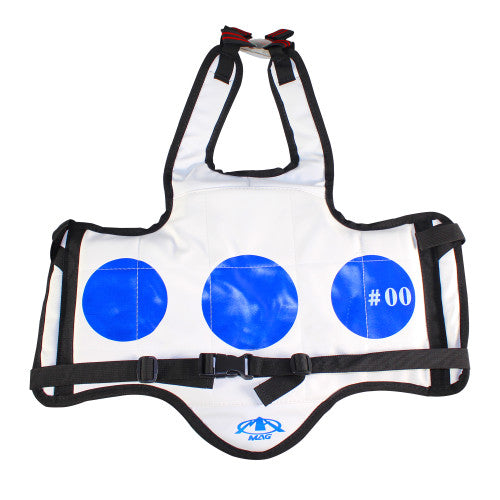 MAG Taekwondo Reversible Chest Guard with Buckle Blue/Red