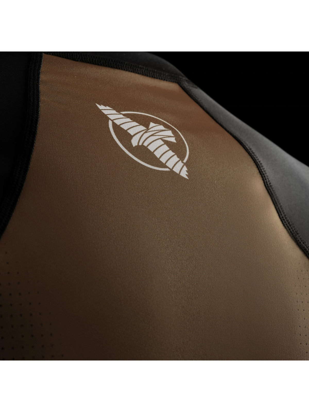 Hayabusa Men's Pro Ranked Short Sleeve Rash Guard, brown, image 3