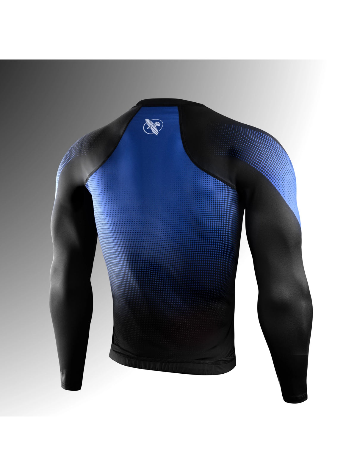 Hayabusa Men's Pro Ranked Long Sleeve Rash Guard, blue, image 2