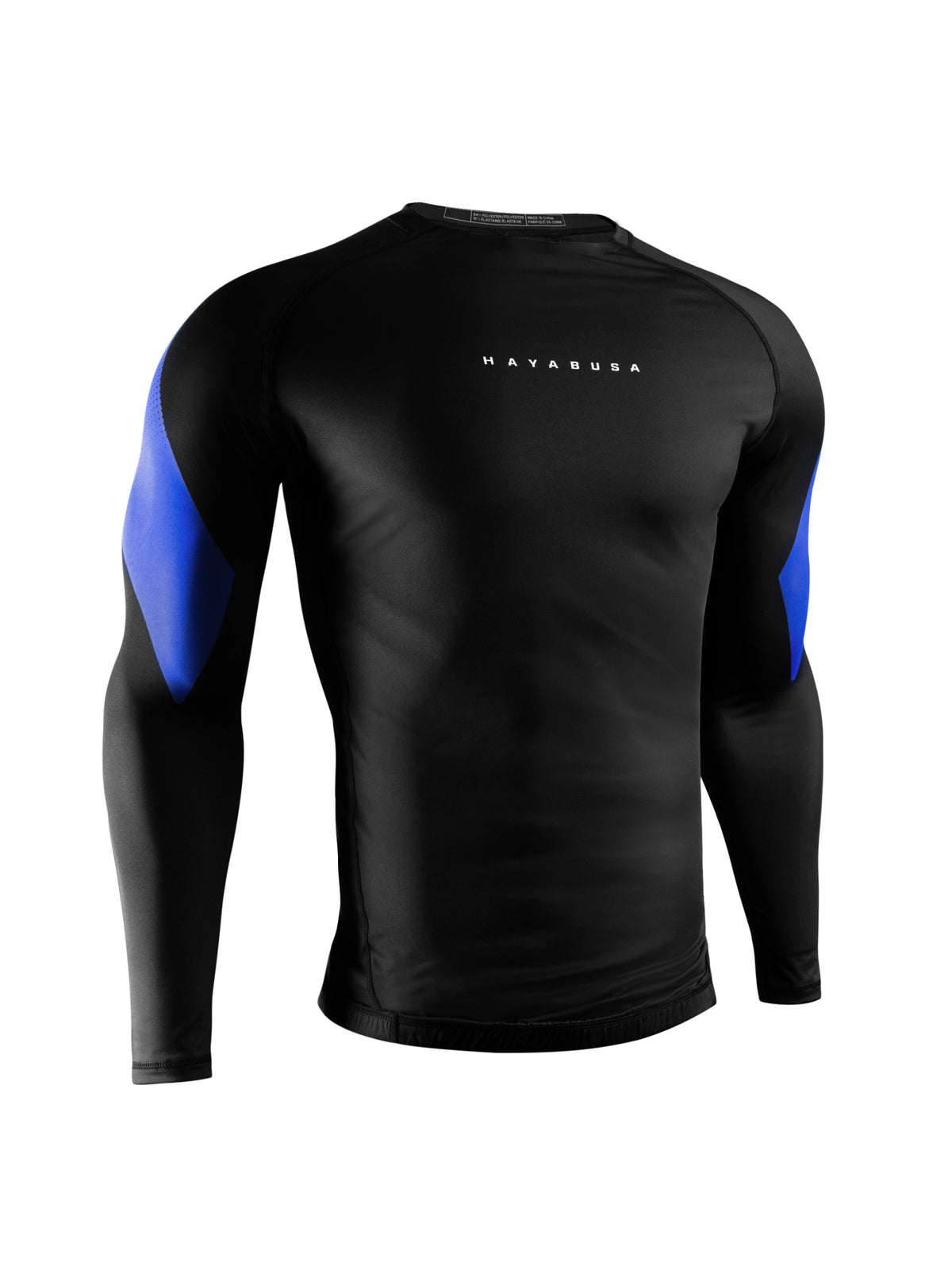 Hayabusa Men's Pro Ranked Long Sleeve Rash Guard, blue, main image