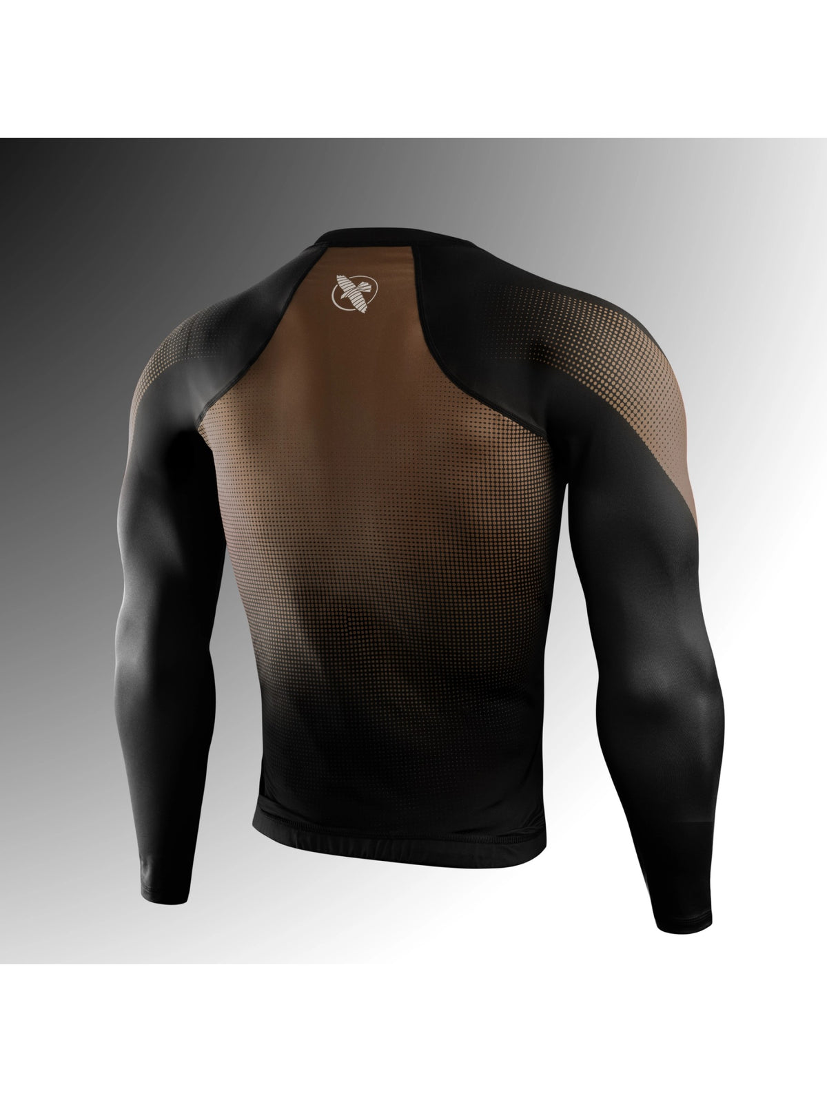 Hayabusa Men's Pro Ranked Long Sleeve Rash Guard, brown, image 2