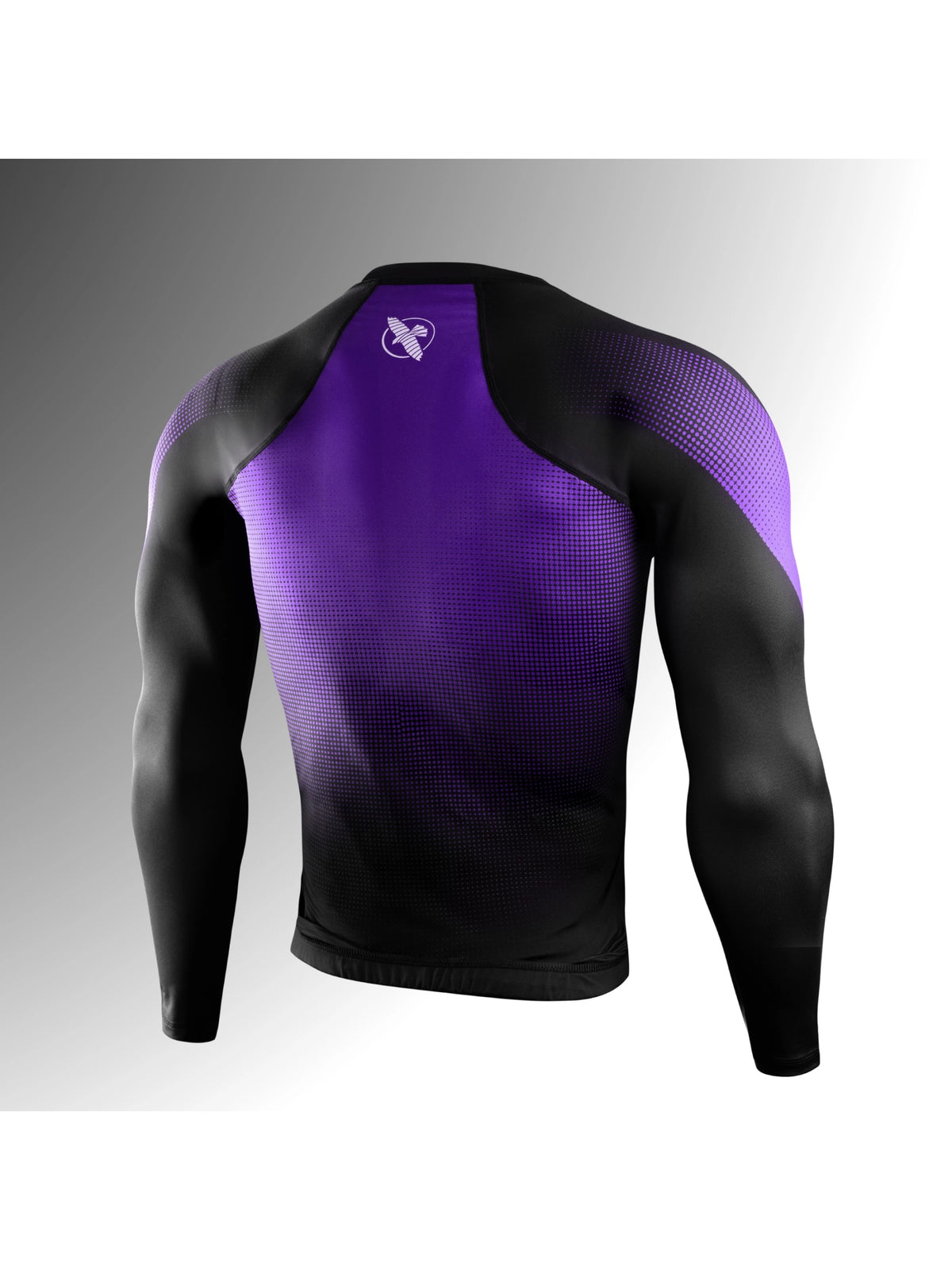 Hayabusa Men's Pro Ranked Long Sleeve Rash Guard, purple, image 2