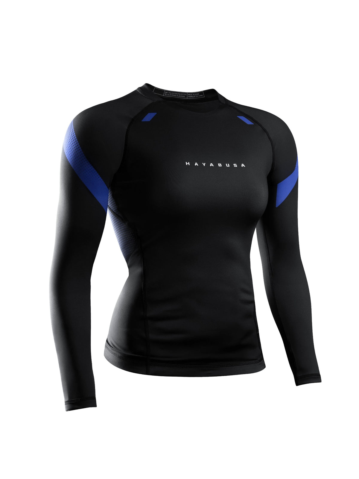 Hayabusa Women's Pro Ranked Long Sleeve Rash Guard, blue, main image