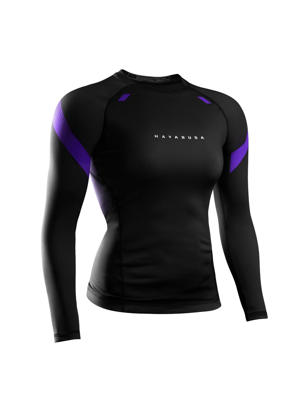 Hayabusa Women's Pro Ranked Long Sleeve Rash Guard, purple, main image
