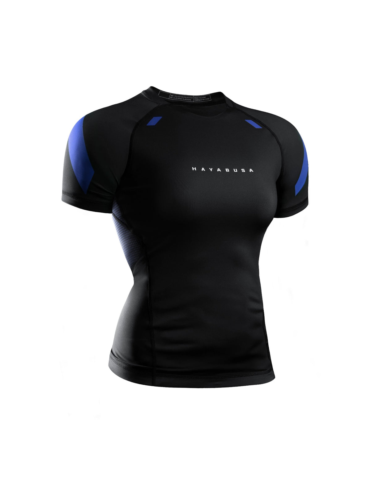 Hayabusa Women's Pro Ranked Short Sleeve Rash Guard, blue, main image