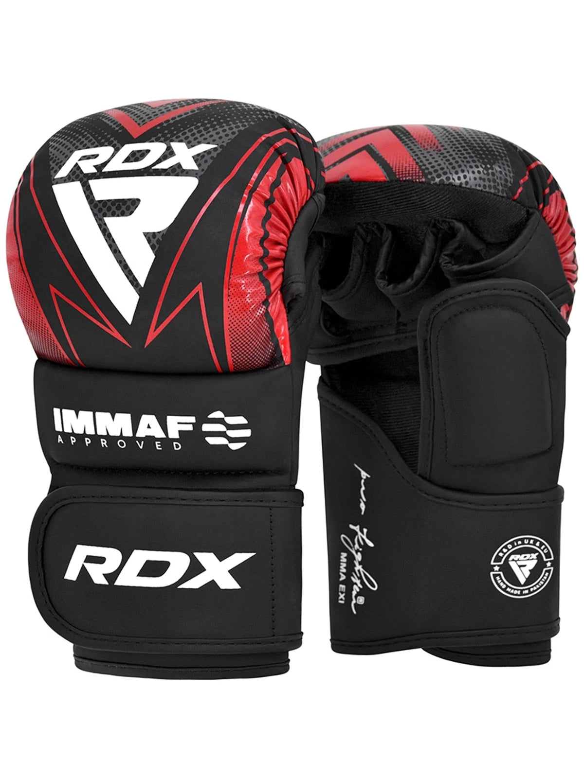 RDX IMMAF Approved Shooter Grappling Gloves – Red