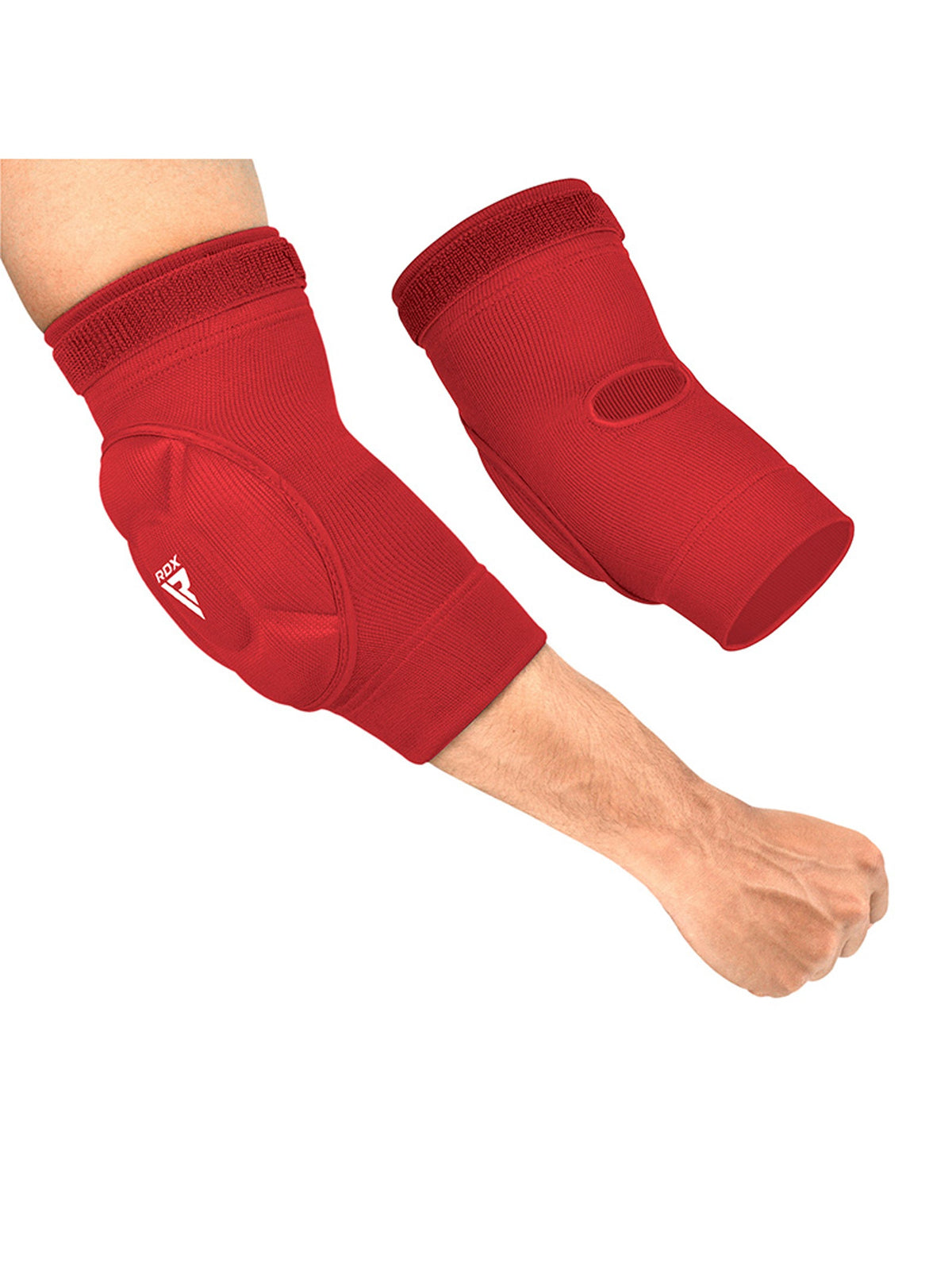 RDX Elbow Foam Pad, red/white, studio image 2
