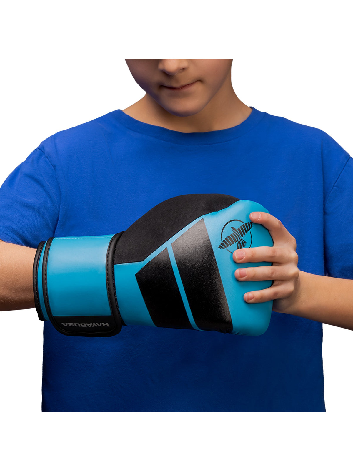Hayabusa S4 Youth Boxing Gloves, cyan, image 4