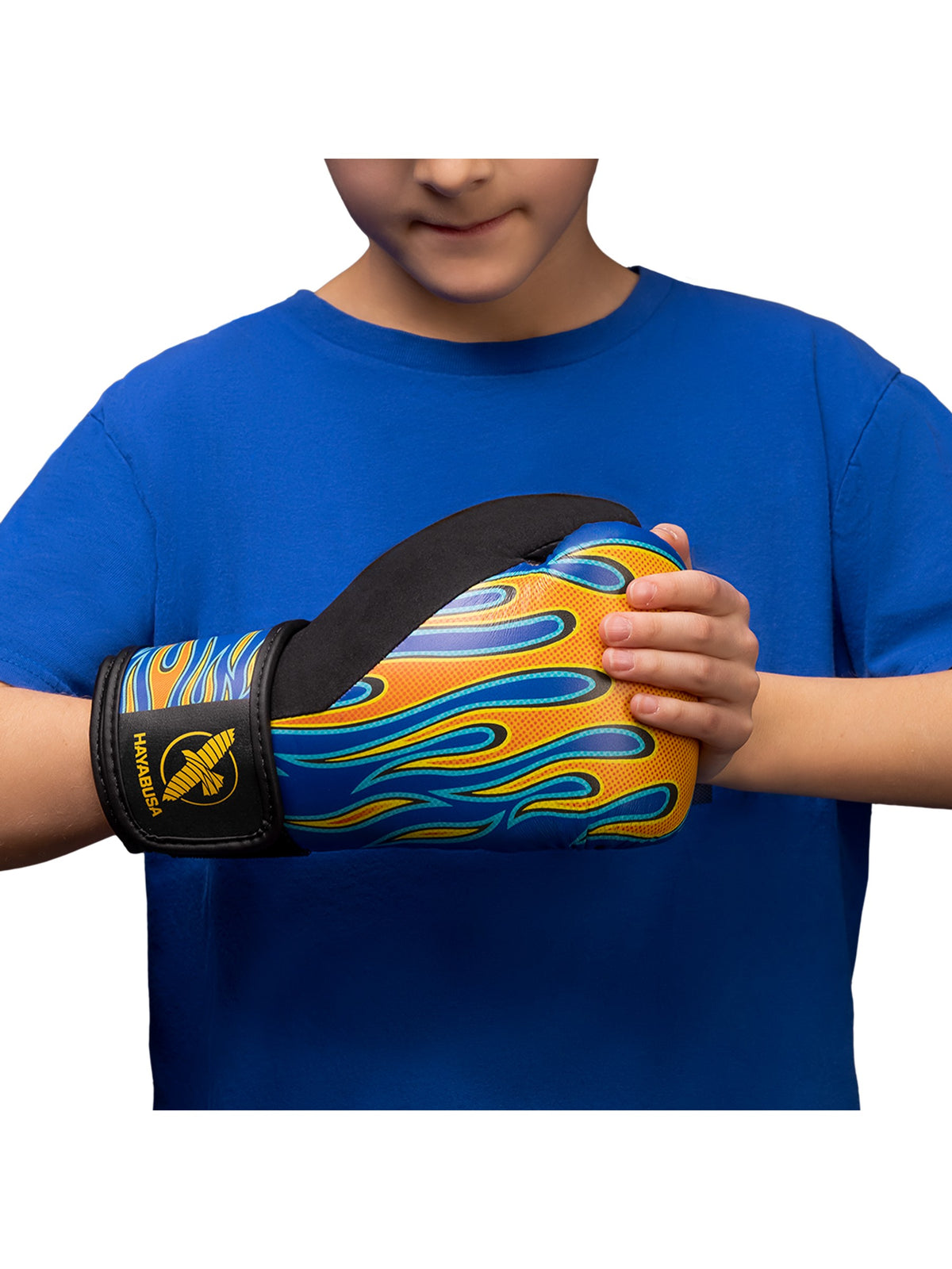 Hayabusa S4 Youth Epic Boxing Gloves, flames, image 4