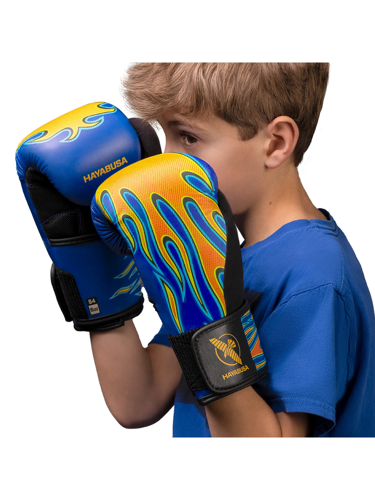 Hayabusa S4 Youth Epic Boxing Gloves, flames, image 5