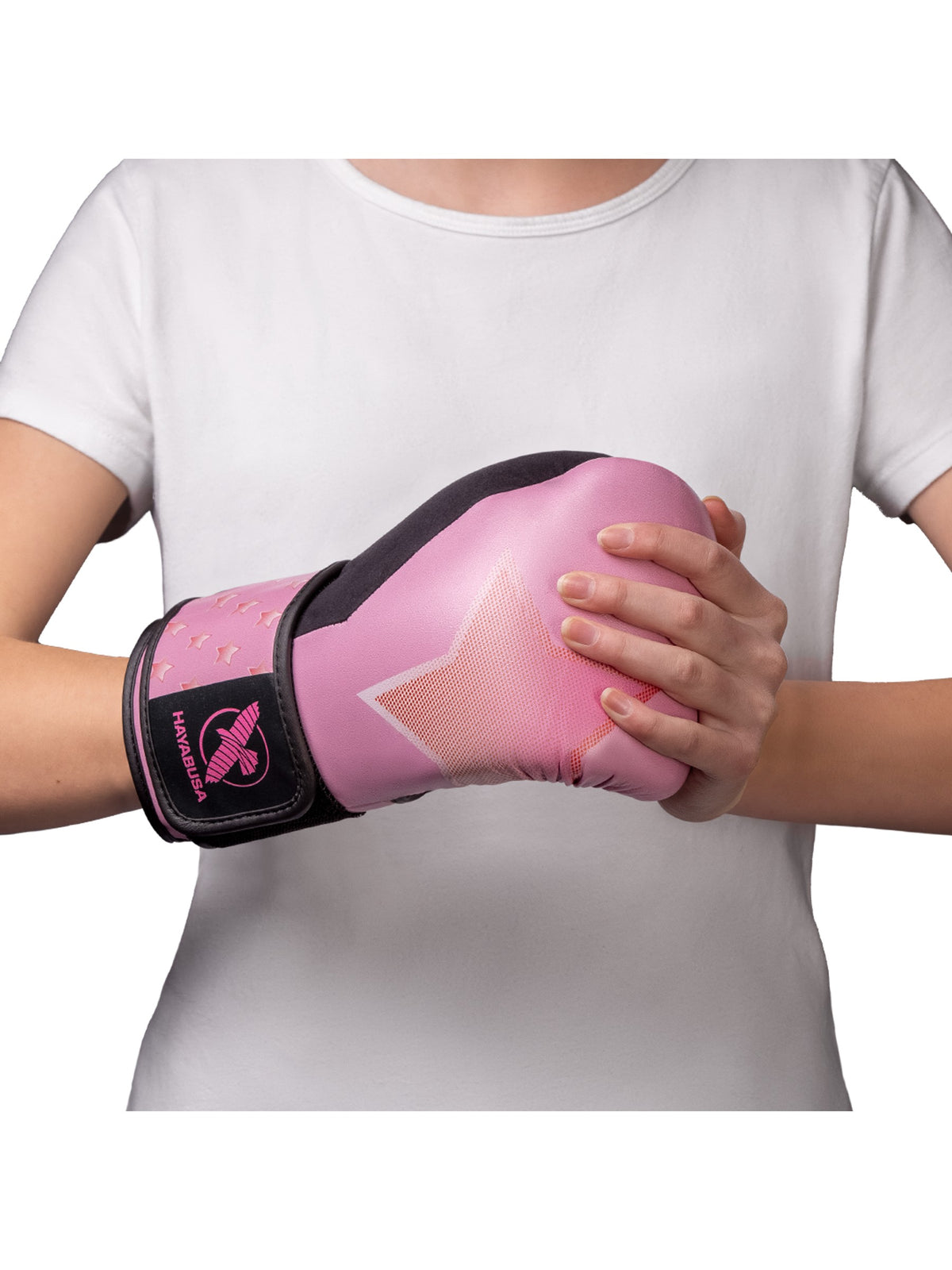 Hayabusa S4 Youth Epic Boxing Gloves, pink star, image 4