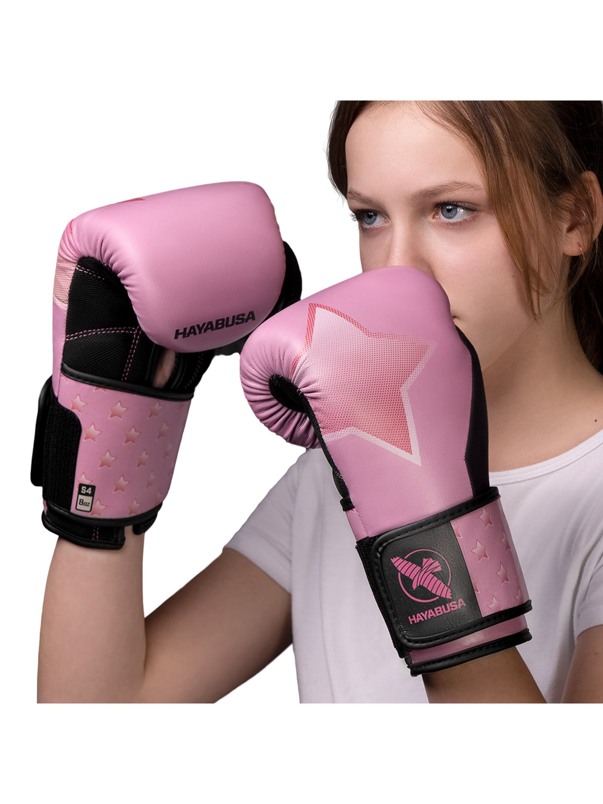 Hayabusa S4 Youth Epic Boxing Gloves, pink star, image 5