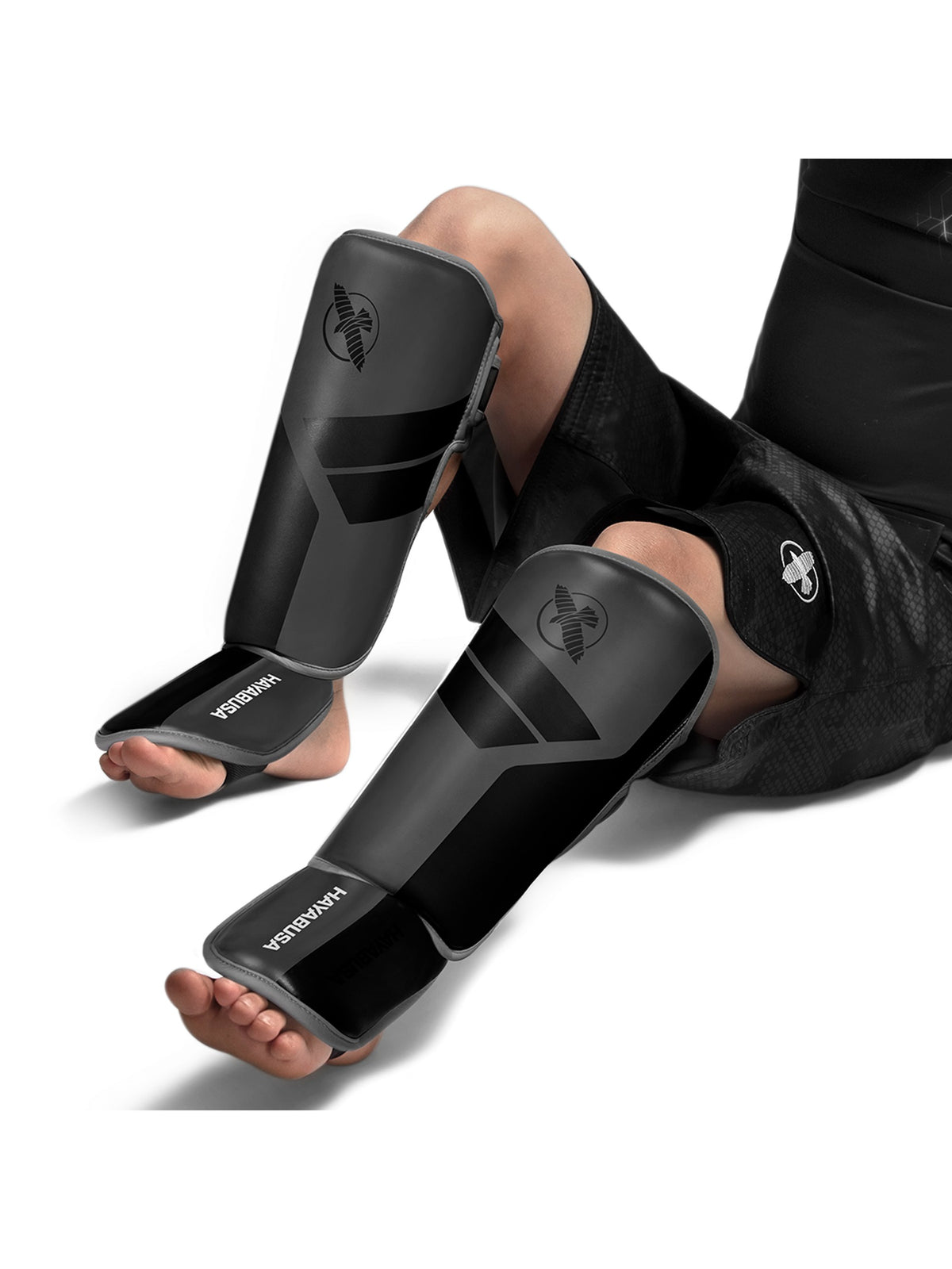 Hayabusa S4 Youth Shin Guards, charcoal, image 6