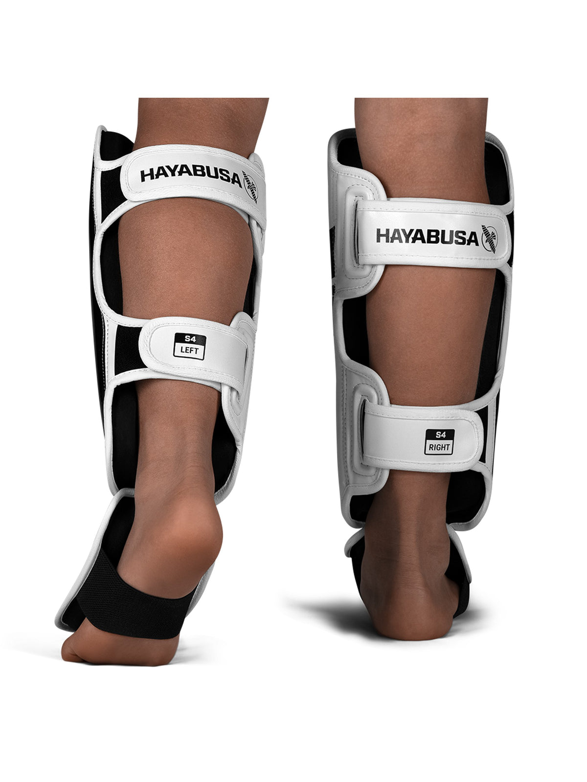 Hayabusa S4 Youth Shin Guards, white, feature graphic
