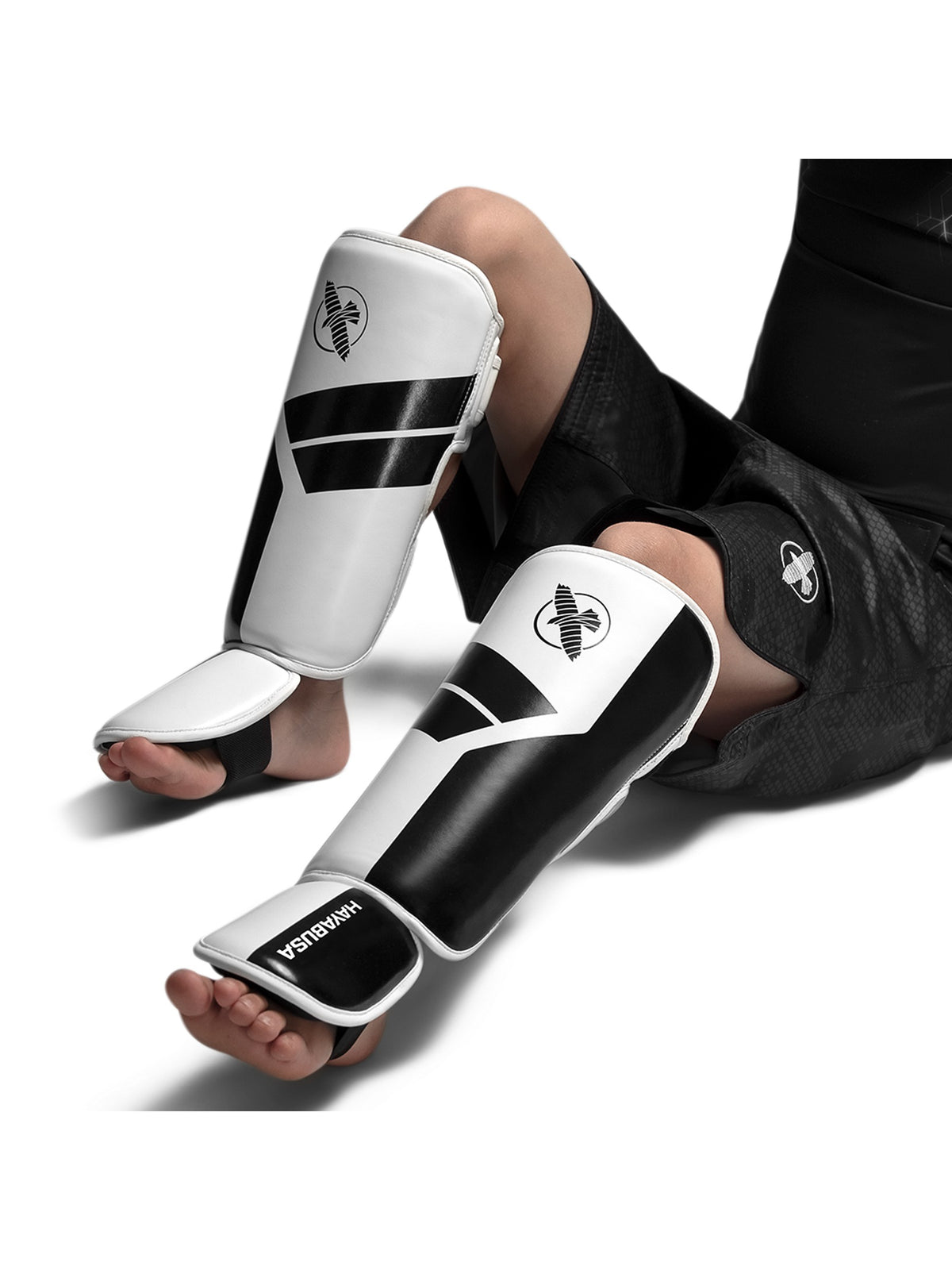 Hayabusa S4 Youth Shin Guards, white, image 6