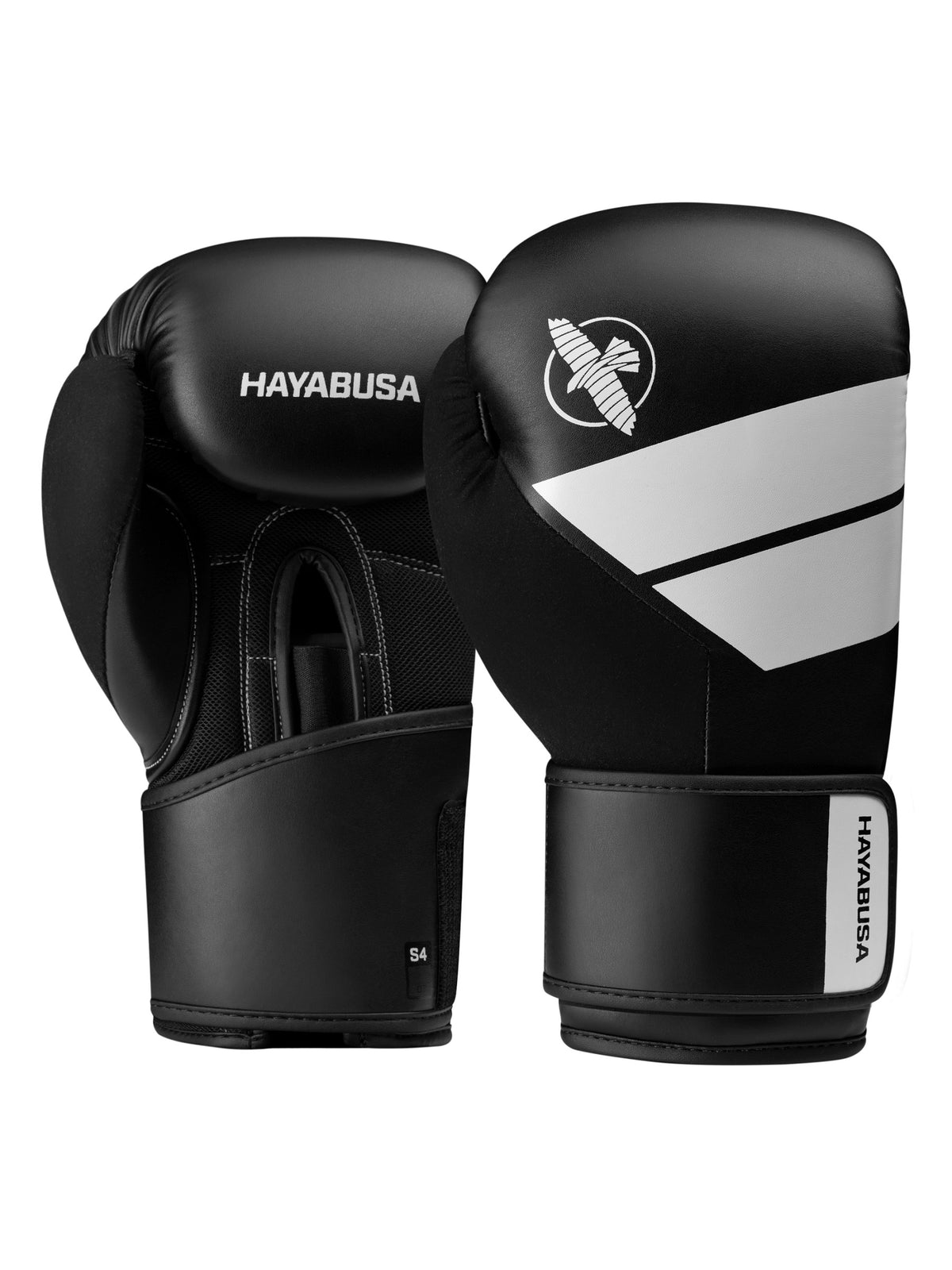 Hayabusa S4 Boxing Gloves, black/white, main image