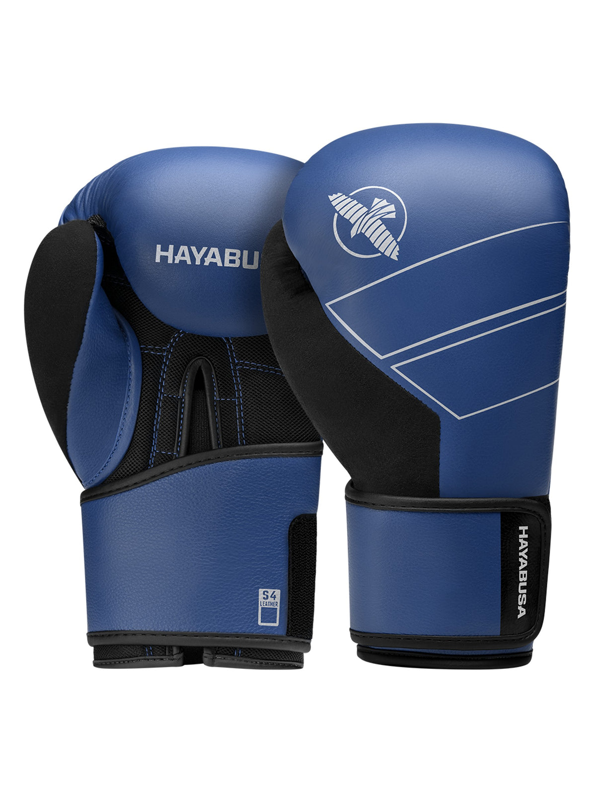 Hayabusa S4 Leather Boxing Gloves, blue, main image