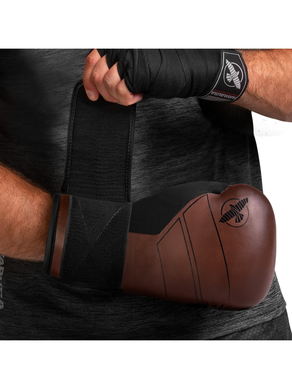 Hayabusa S4 Leather Boxing Gloves, brown, image 5