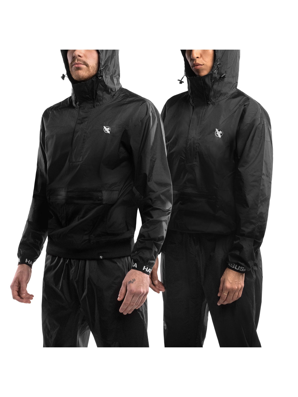 Hayabusa Pro Hooded Sauna Suit, black, main image